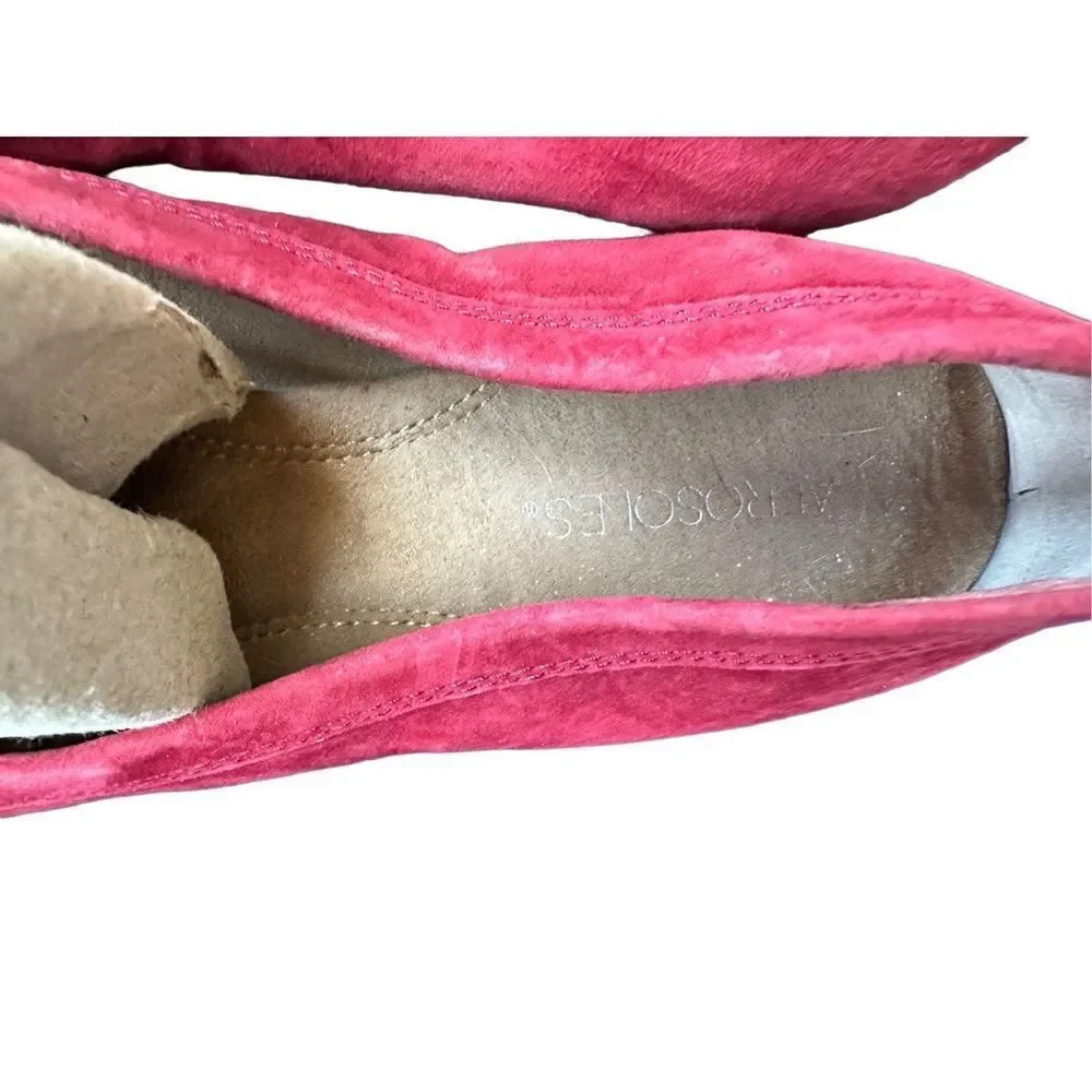 Aerosoles Red Suede Slip On Loafers
